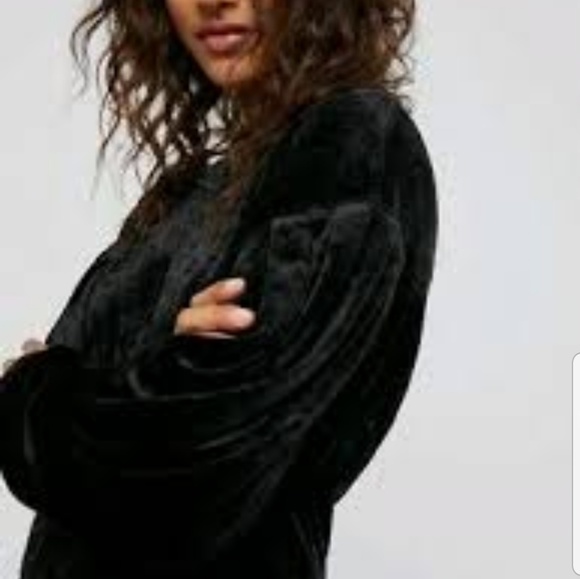 Free People Crushed Velvet Sweatshirt - Picture 2 of 6